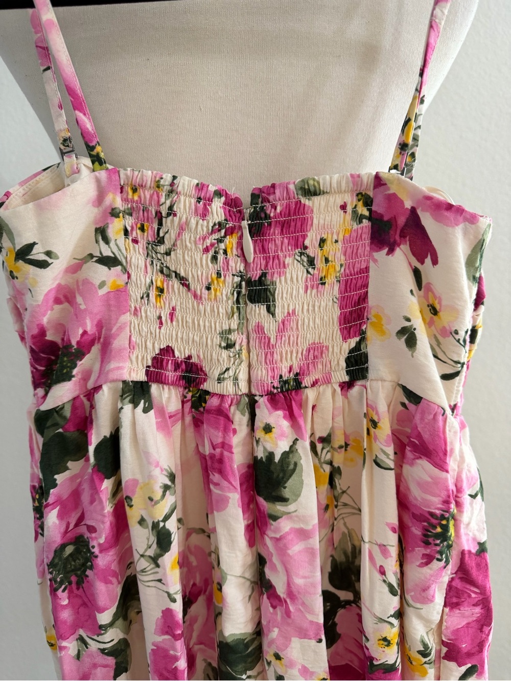 NWT Abercrombie & Fitch Pink Floral Maxi Dress Cottagecore Garden Sundress - Picture 9 of 12